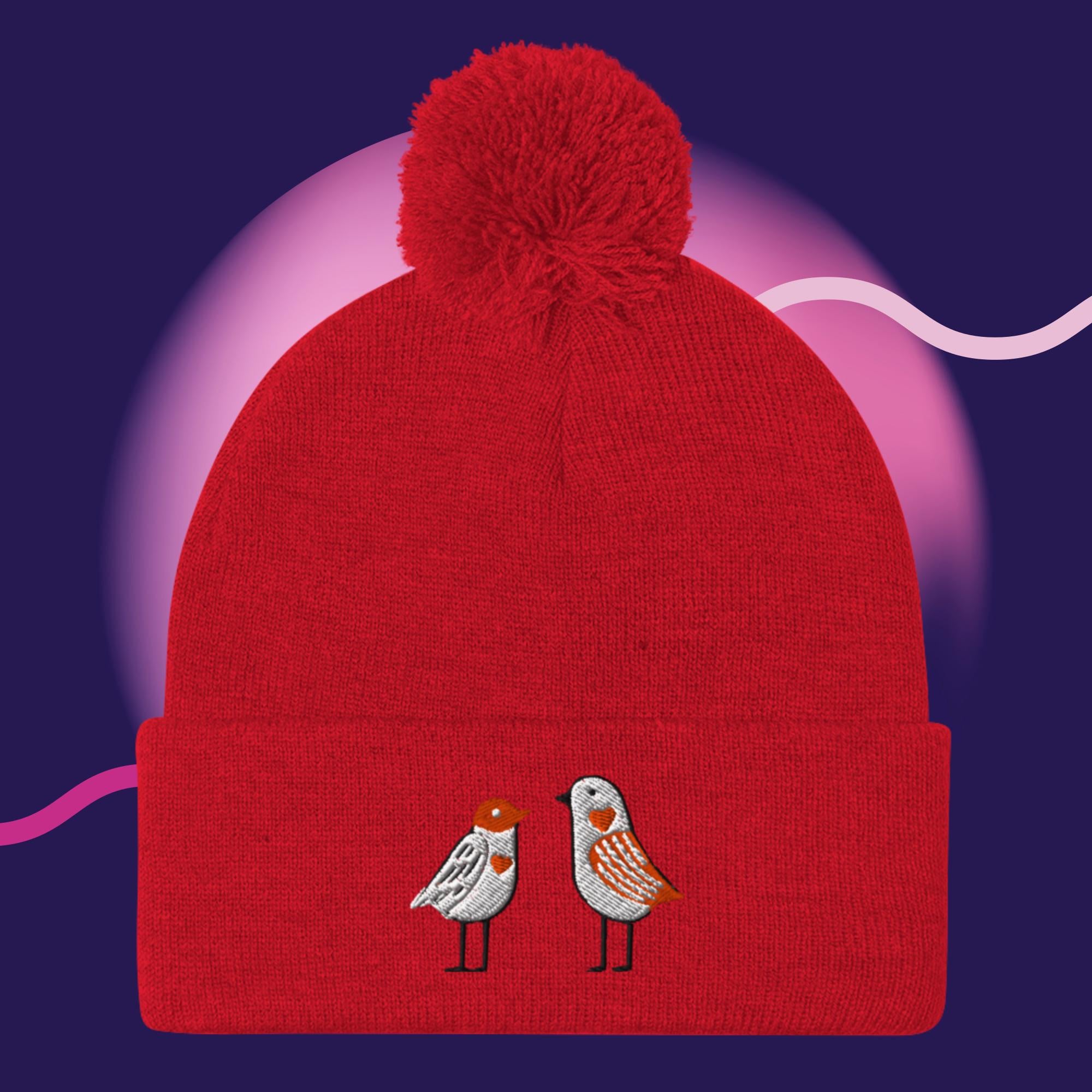 ★Polysooem★ BOHO STITCHED AVIATOR BEANIE, BRICK RED Polysooem Boho Stitched Aviator Beanie - Brick Red